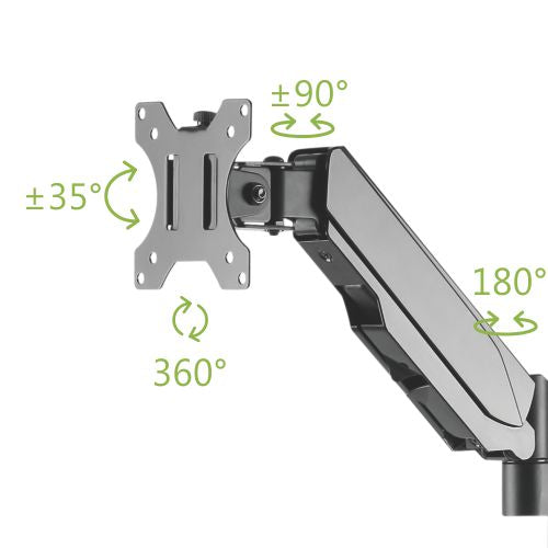 Brateck Gas Spring Sit-Stand Workstation Dual Monitors Mount