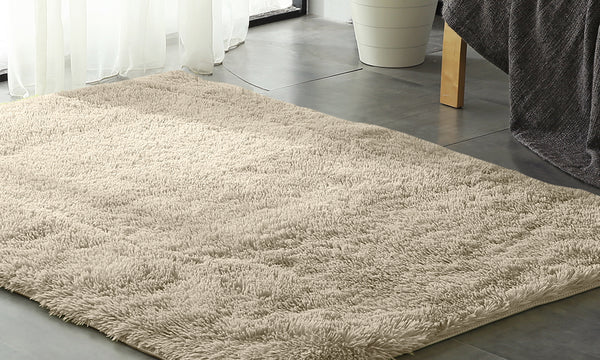 Designer Soft Shag Shaggy Floor Confetti Rug Carpet Home Decor 120x160cm White