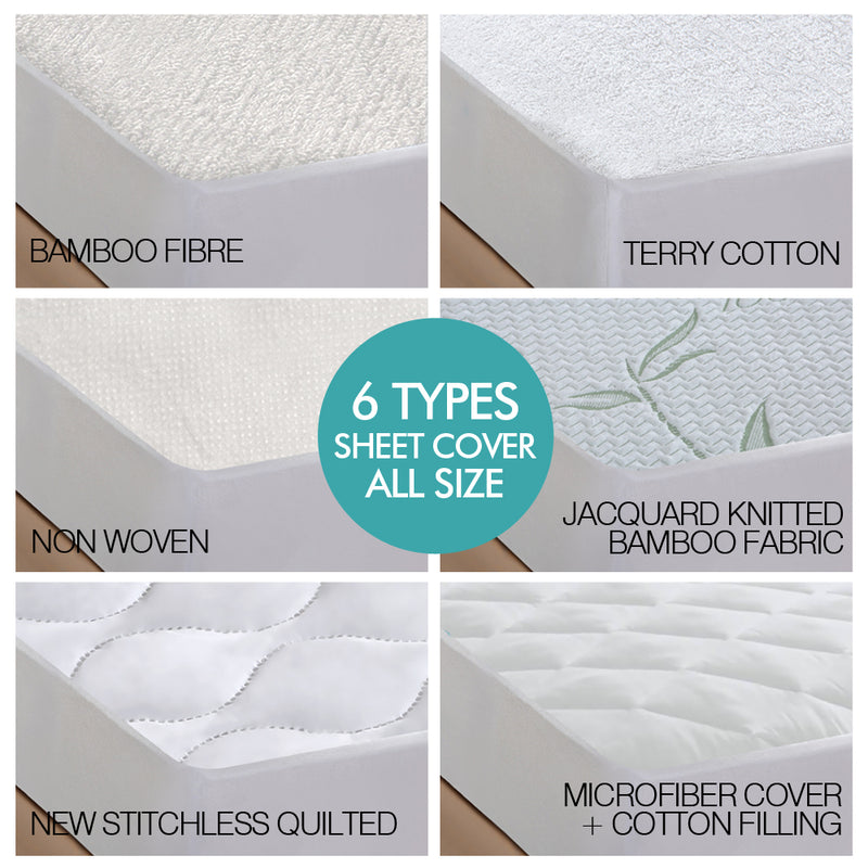 DreamZ Terry Cotton Fully Fitted Waterproof Mattress Protector in Single Size