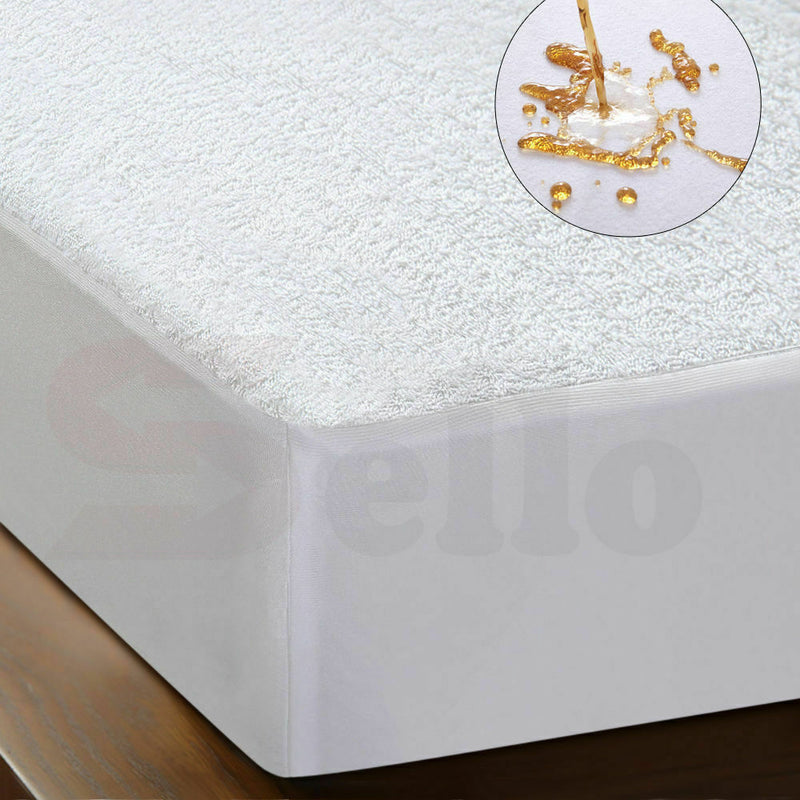 DreamZ Terry Cotton Fully Fitted Waterproof Mattress Protector in Single Size