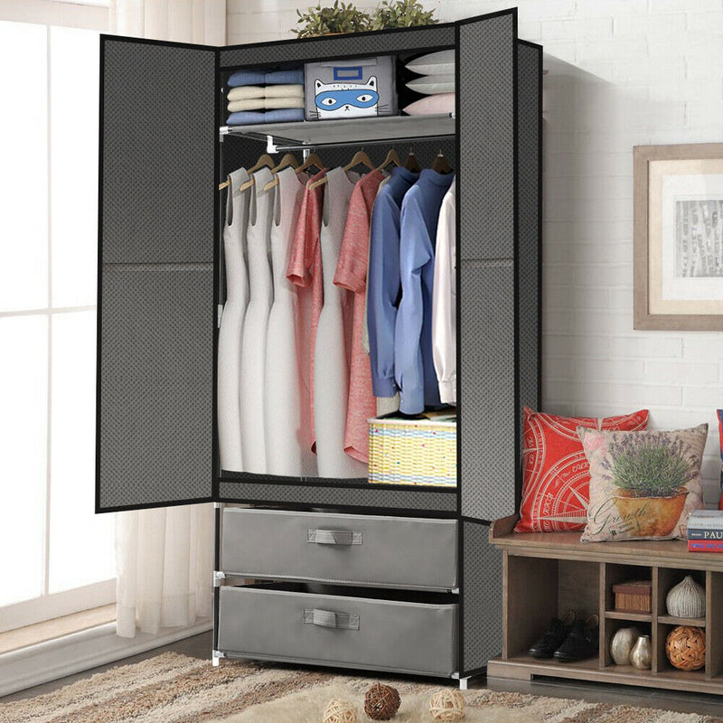 Levede Portable Wardrobe Clothes Closet Storage Cabinet Organiser Unit Shelf