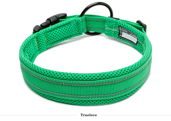 Heavy Duty Reflective Collar Grass Green 2XS