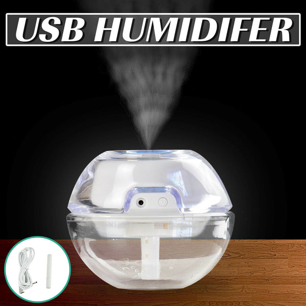 USB Air Humidifier Ultrasonic LED Crystal Nightlights Mist Diffuser Purifier