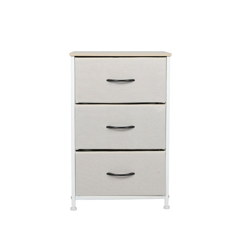 Levede Storage Cabinet Tower Chest of Drawers Dresser Tallboy 9 Drawer Beige