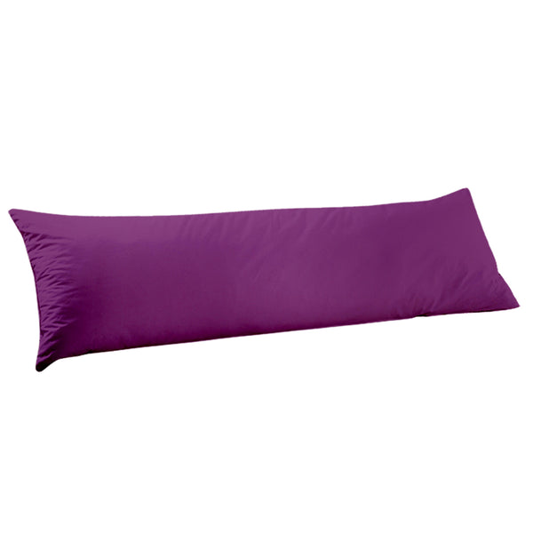 DreamZ Body Full Long Pillow Luxury Slip Cotton Maternity Pregnancy 150cm Plum