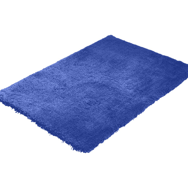 Ultra Soft Anti Slip Rectangle Plush Shaggy Floor Rug Carpet in Blue 60x220cm