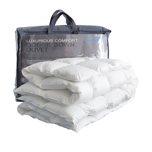 DreamZ 500GSM All Season Goose Down Feather Filling Duvet in Double Size