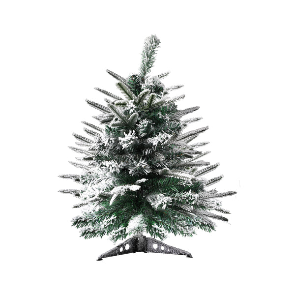 Santaco Christmas Tree 0.6M 2Ft Fairy Lights Snow Flocked Xmas Ornaments Decor