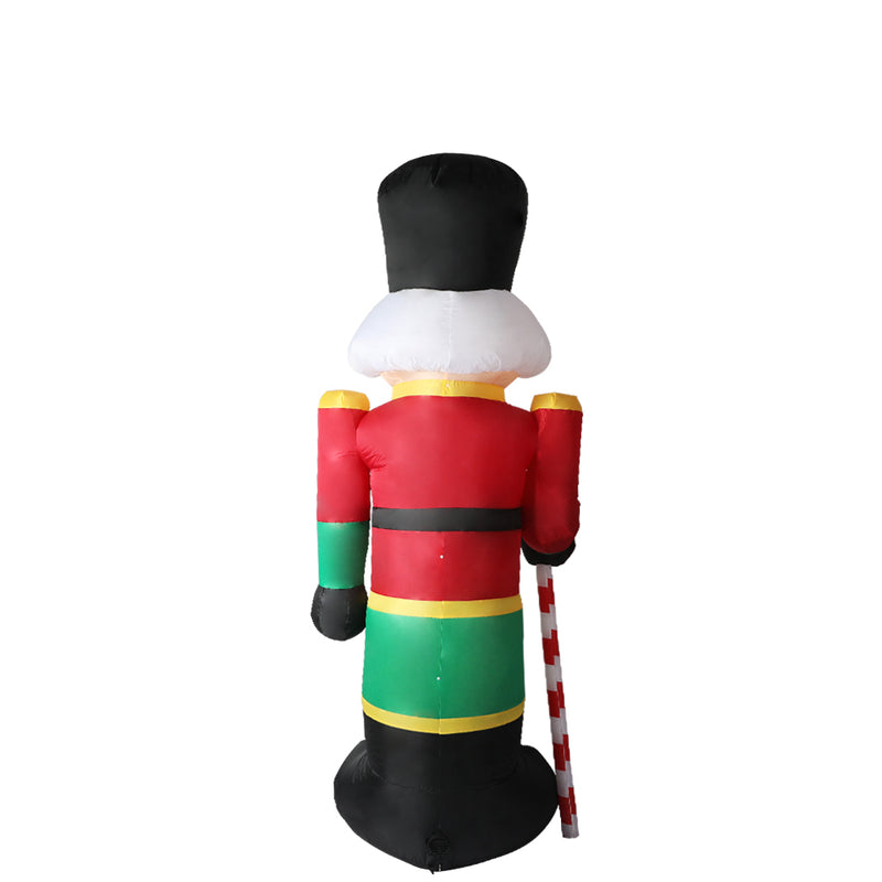 Santaco Inflatable Christmas Decorations Nutcracker 2.4M LED Lights Xmas Party