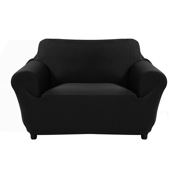 Sofa Cover Slipcover Protector Couch Covers 2-Seater Black