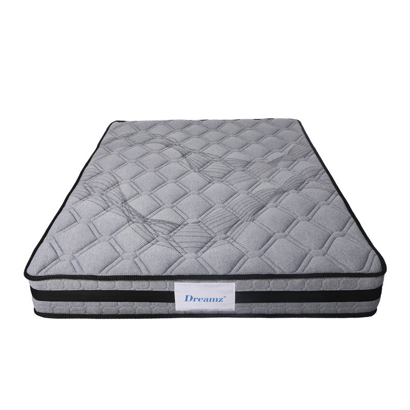 Dreamz Mattress Spring Foam Medium Firm All Size 22CM Queen Dark Grey