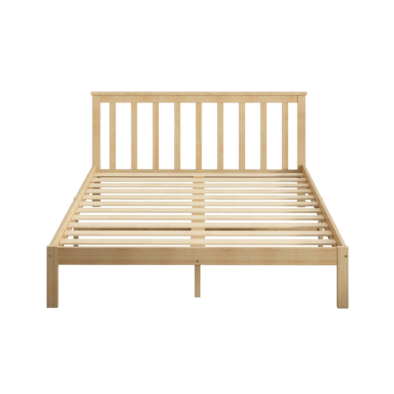 Levede Wooden Bed Frame King Single Full Size Mattress Base Timber Natural