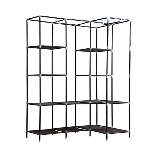 Levede Portable Clothes Closet Wardrobe Space Saver Storage Cabinet Black