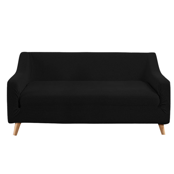 Couch Stretch Sofa Lounge Cover Protector Slipcover 3 Seater Black