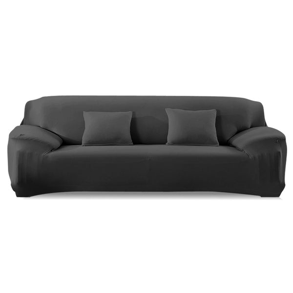 Easy Fit Stretch Couch Sofa Slipcovers Protectors Covers 3 Seater Black