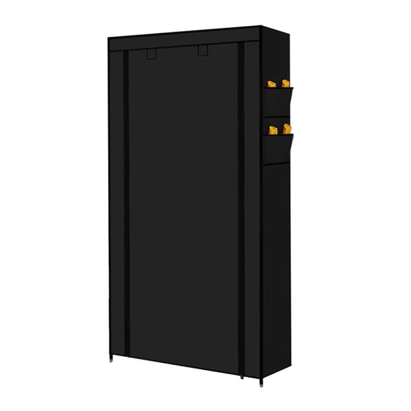 Levede 10 Tier Shoe Rack Portable Storage Cabinet Organiser Wardrobe Black Cover