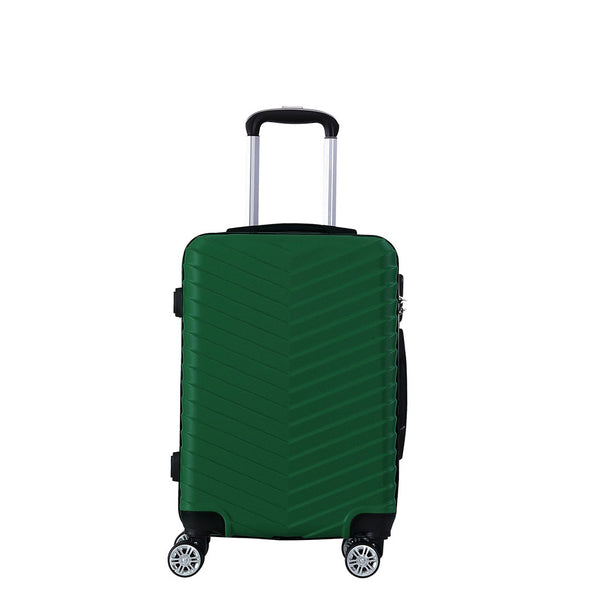 Slimbridge 24" Luggage Suitcase Trolley Travel Packing Lock Hard Shell Green