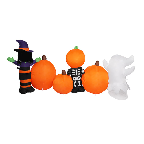 Emitto Halloween Inflatables LED Lights Blow Up Scary Pumpkin Outdoor Yard Decor