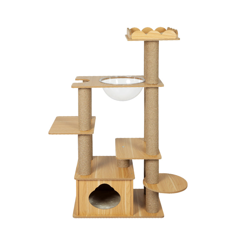 PaWz Cat Tree Scratching Post Scratcher Cats Tower Wood Condo Toys House 130cm