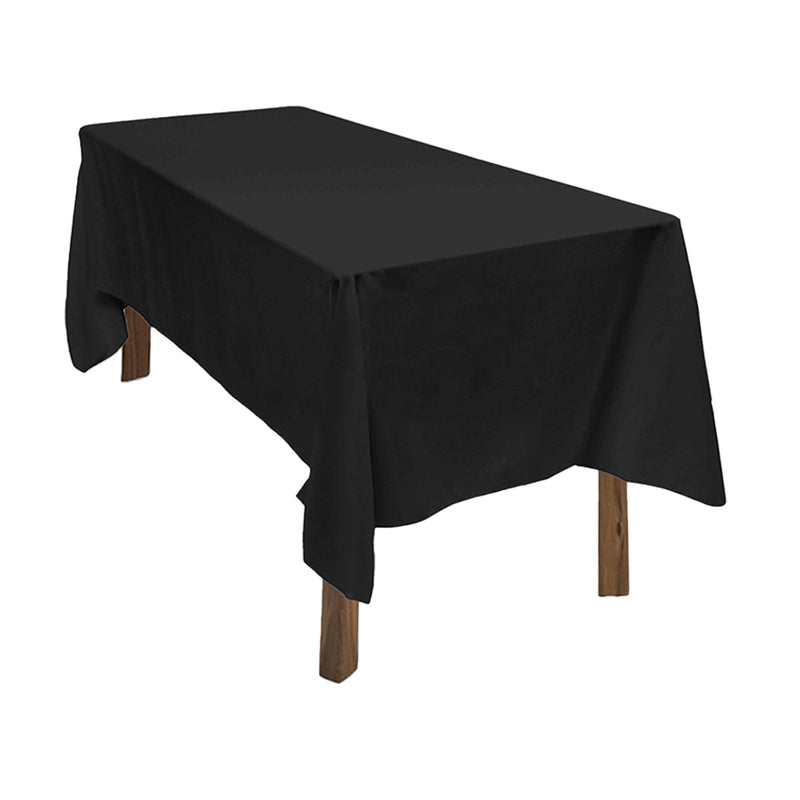 4x Tablecloth Wedding Tablecloth Rectangle Square Event Fitted Table Cloth Black