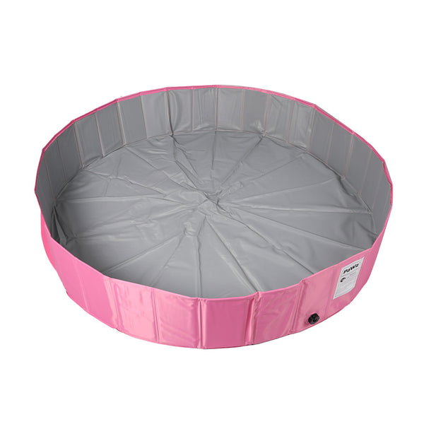 Portable Pet Swimming Pool Kids Dog Cat Washing Bathtub Outdoor Bathing Pink M