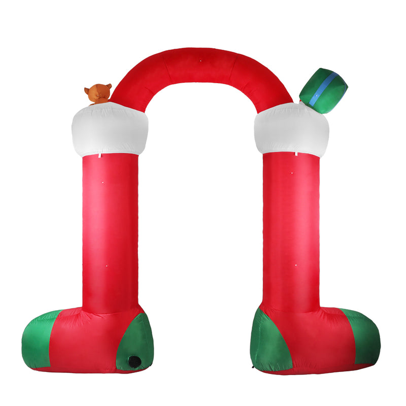 Santaco Christmas Inflatable Decor Stocking Arch 3M LED Lights Xmas Party