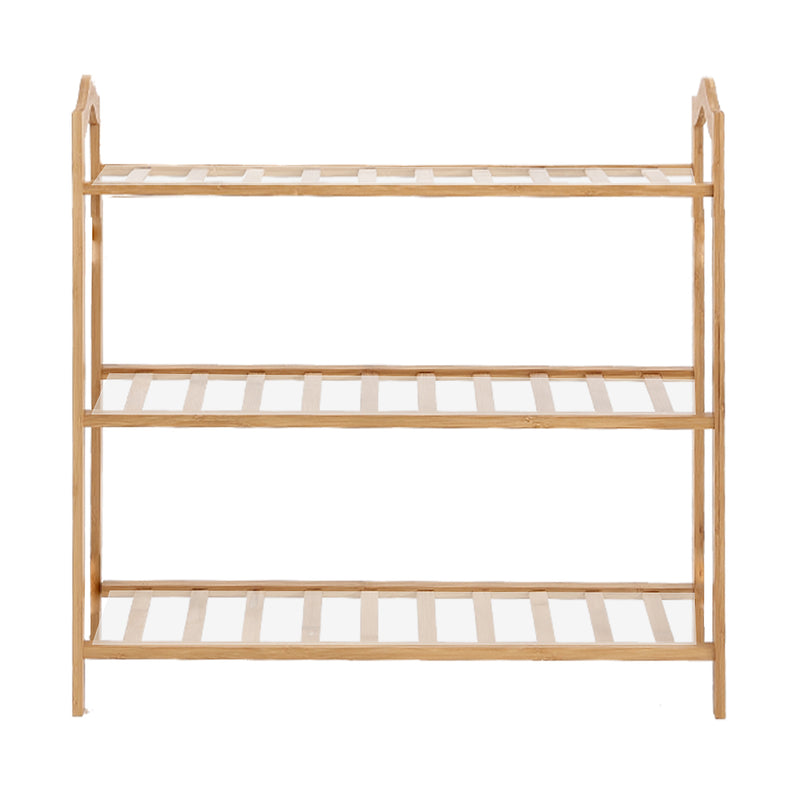 Levede Bamboo Shoe Rack Storage Wooden Organizer Shelf Stand 3 Tiers Layers 80cm