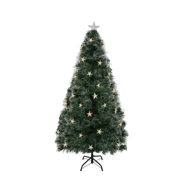 Santaco Christmas Tree 2.1M 7Ft Xmas Decorations Fibre Optic Multicolour Lights