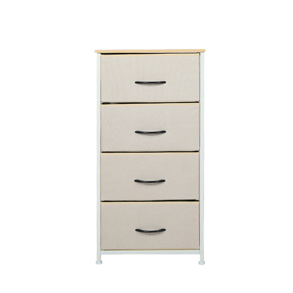 Levede Storage Cabinet Tower Chest of Drawers Dresser Tallboy 8 Drawer Beige