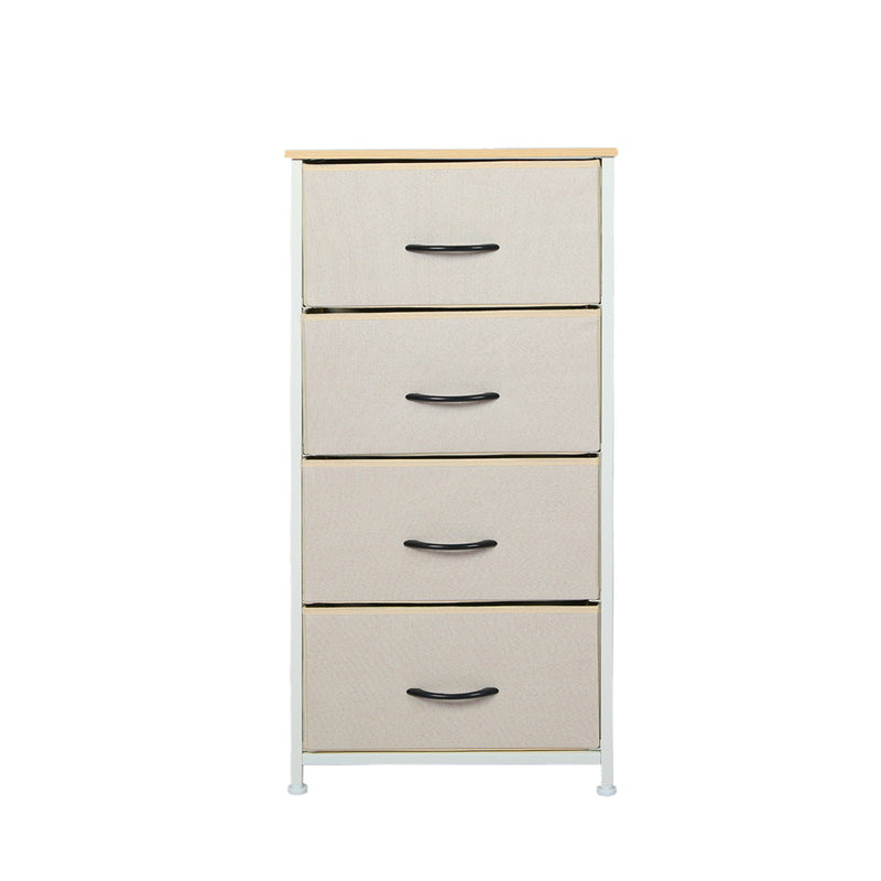 Levede Storage Cabinet Tower Chest of Drawers Dresser Tallboy 8 Drawer Beige