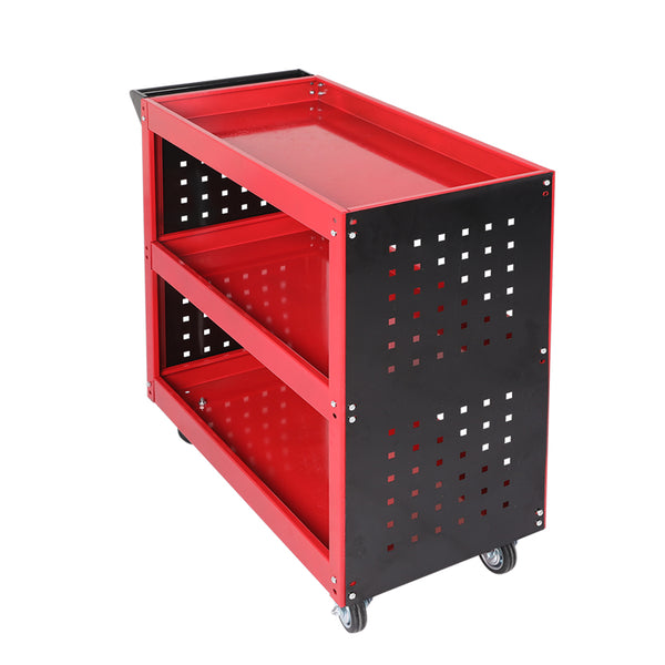 Traderight Portable Tool Trolley Cart Workshop Trolly Red  150KG Maxload