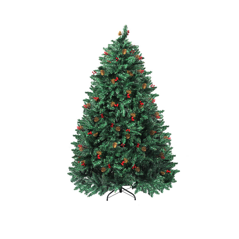 Santaco Christmas Tree 1.8M 6Ft Pinecone Decorated Xmas Home Garden Decorations