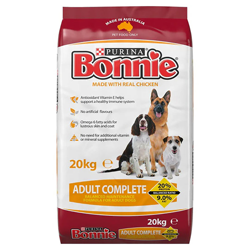 Bonnie Adult Complete Dog Dry Food All Breed Real Chicken 20kg