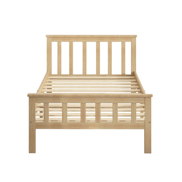 Levede Wooden Bed Frame King Single Size Mattress Base Solid Pine Wood Natural