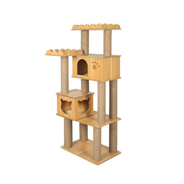 PaWz Cat Tree Scratching Post Scratcher Cats Tower Wood Condo Toys House 155cm