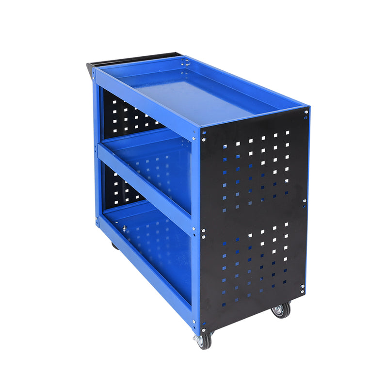 Traderight Tool Trolley Cart Workshop Storage Portable Steel Trolly Blue