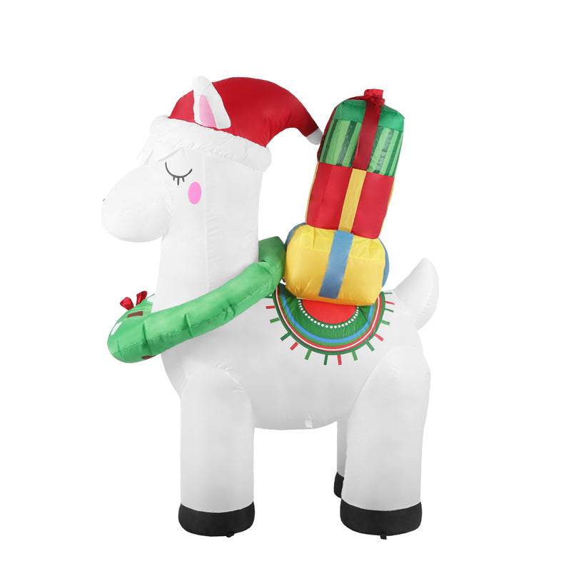 Santaco Inflatable Christmas Decor Christmas Llama 1.5M LED Lights Xmas Party