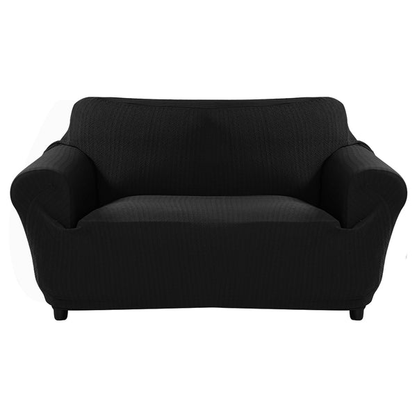 Sofa Cover Slipcover Protector Couch Covers 3-Seater Black