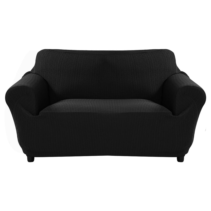 Sofa Cover Slipcover Protector Couch Covers 3-Seater Black