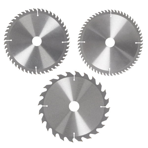 Circular Saw Blades 210mm 24T 48T 60T 30MM BORE 3 Reduction TCT 3PC Workshop