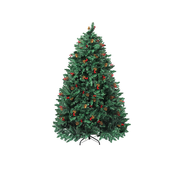 Santaco Christmas Tree 1.5M 5Ft Pinecone Decorated Xmas Home Garden Decorations