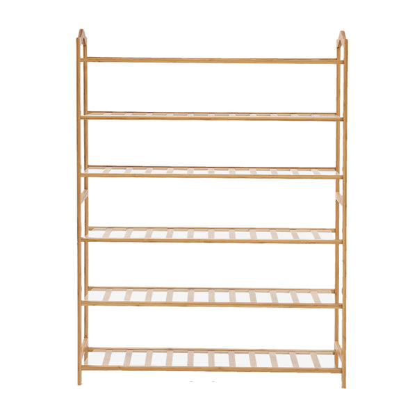 Levede Bamboo Shoe Rack Storage Wooden Organizer Shelf Stand 5 Tiers Layers 70cm