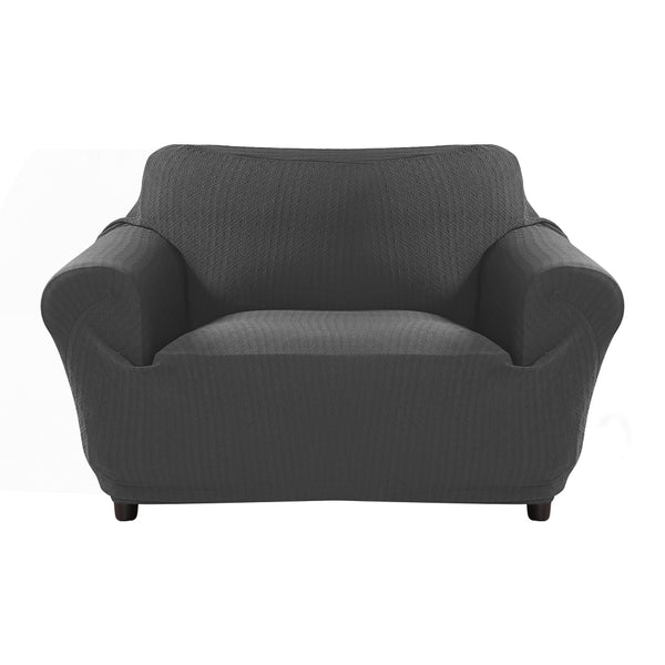 Sofa Cover Slipcover Protector Couch Covers 2-Seater Dark Grey