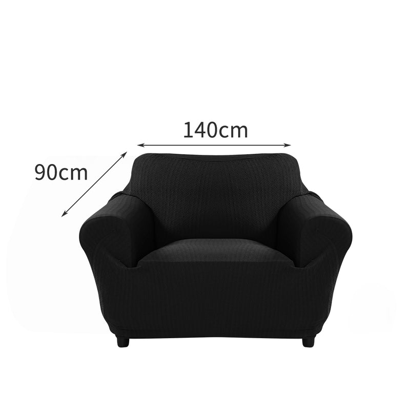 Sofa Cover Slipcover Protector Couch Covers 1-Seater Black