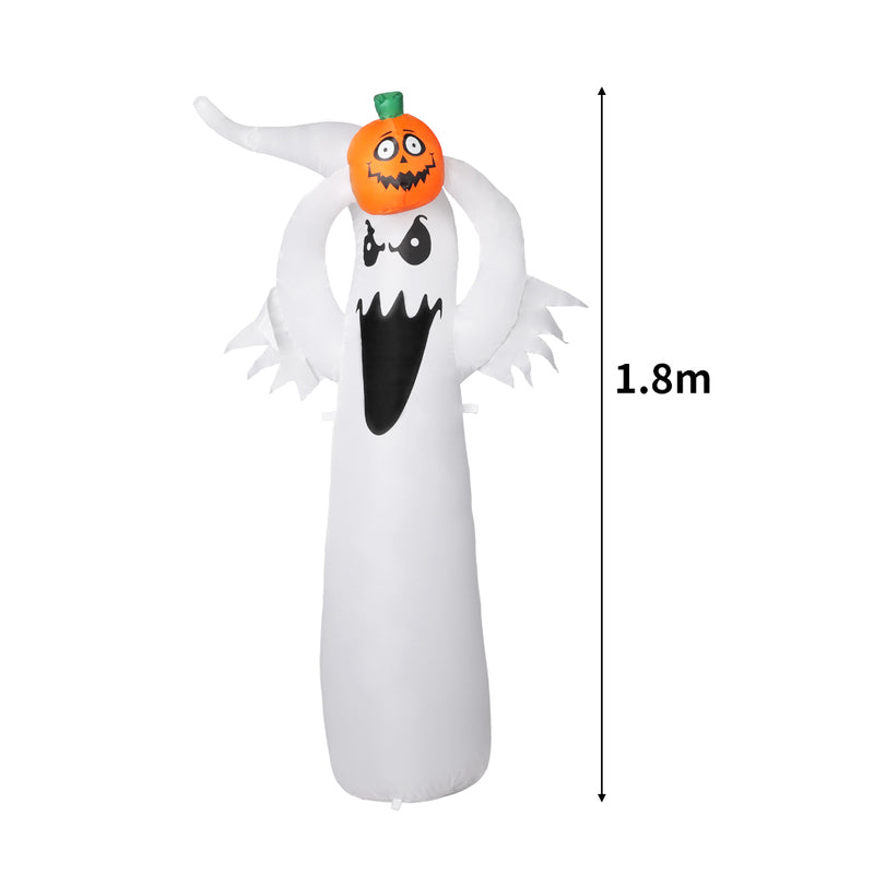 Emitto Halloween Inflatables LED Lights Blow Up Scary Ghost Party Outdoor Decor