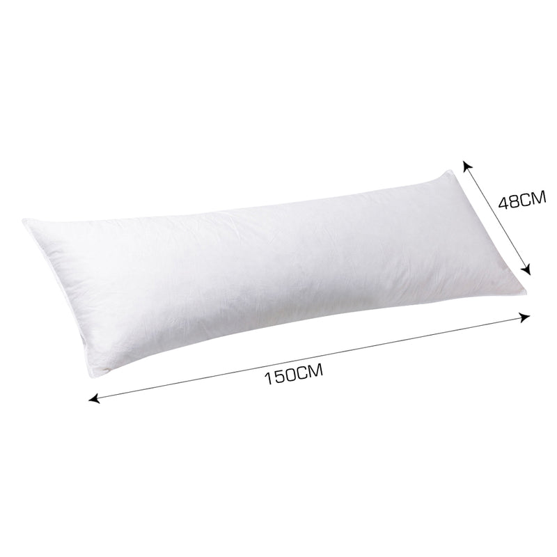 DreamZ Body Full Long Pillow Luxury Slip Cotton Maternity Pregnancy 150cm White