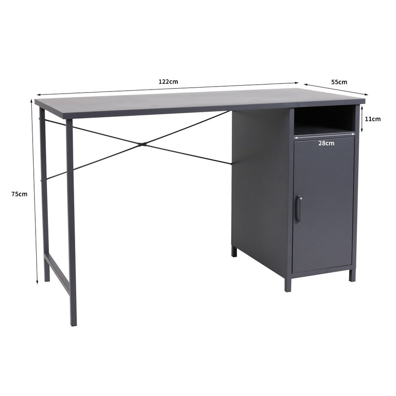 Office Computer Desks Metal Laptop Study Table Home Storage Workstation Shelf