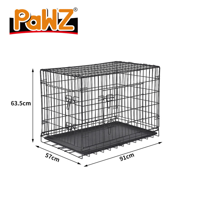 PaWz Pet Dog Cage Crate Kennel Portable Collapsible Puppy Metal Playpen 36"