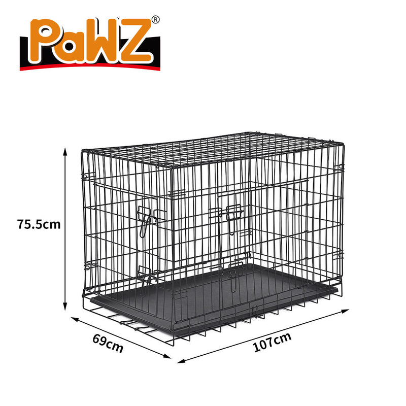 PaWz Pet Dog Cage Crate Kennel Portable Collapsible Puppy Metal Playpen 42"