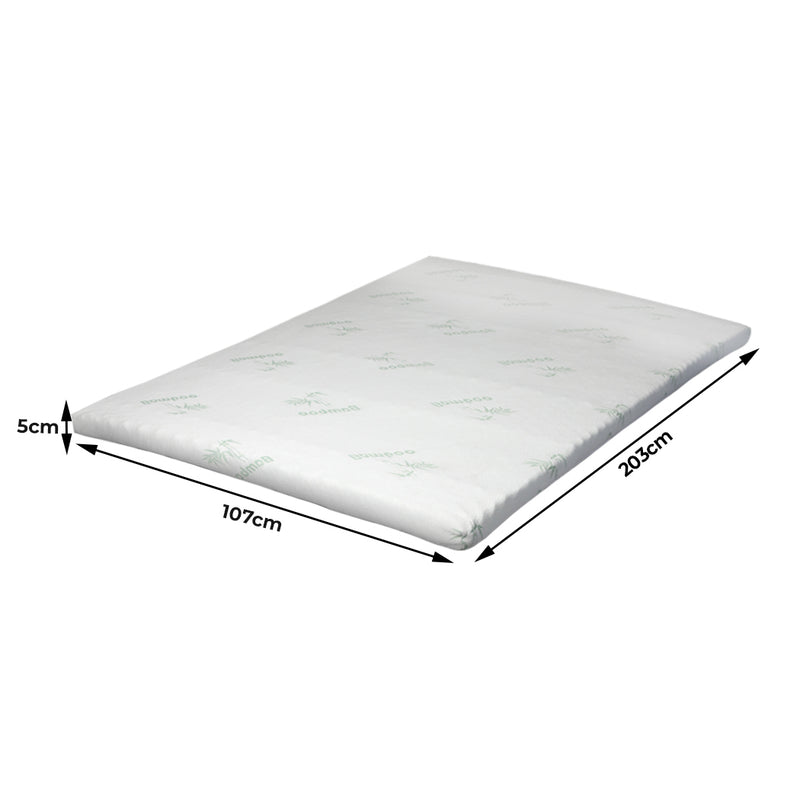 Dreamz 7-Zone Cool Gel Memory Foam Bamboo Removable Cover 5CM King Single